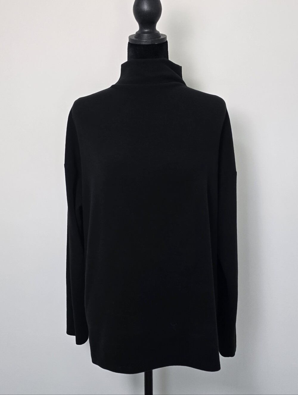 A New Day Black Mock Neck Long Sleeve Top
